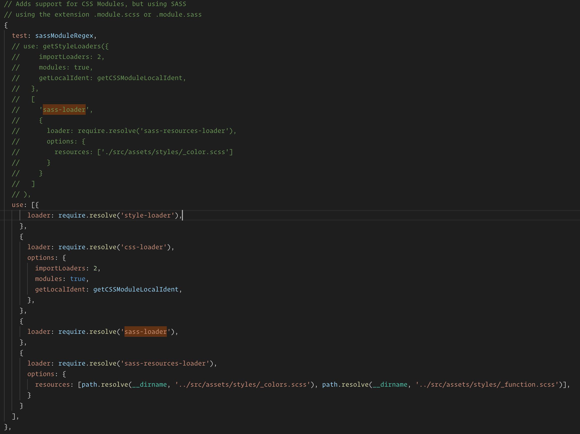 为CSS Module配置全局Sass